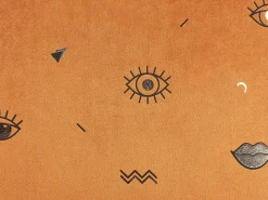 Conjunto De 2 Almofadas Decorativas Veludo Laranja 45 X 45 Cm Aeonium