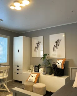 Conjunto De 2 Almofadas Decorativas Laranjas Com Estampa De Urso 45 X 45 Cm Waranasi