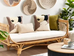 Conjunto De 2 Almofadas Decorativas Taupe 45 X 25 Cm Hakone