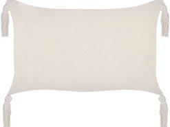 Conjunto De 2 Almofadas Decorativas Taupe 45 X 25 Cm Hakone