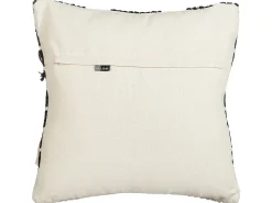 Conjunto De 2 Almofadas Decorativas De Algodao Creme E Preto 50 X 50 Cm Chittoor