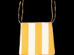 Conjunto De 2 Almofadas De Assento Amarelo E Branco Terni