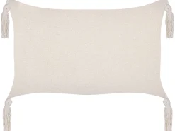 Conjunto De 2 Almofadas Decorativas Creme Claro 45 X 25 Cm Hakone