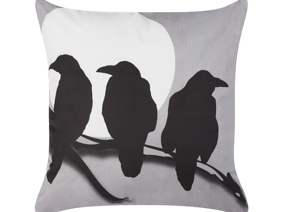 Conjunto De 2 Almofadas Decorativas Em Veludo Cinzento 45 X 45 Cm Oradea