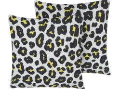 Conjunto De 2 Almofadas De Jardim Preto E Branco 45 X 45 Cm Karditsa