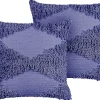 Conjunto De 2 Almofadas Decorativas Em Algodao Violeta 45 X 45 Cm Rhoeo