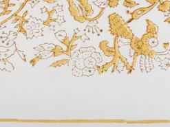 Conjunto De 2 Almofadas Decorativas Com Padrao De Flores Em Algodao Amarelo E Branco 45 X 45 Cm Biloba
