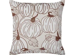Conjunto De 2 Almofadas Decorativas Em Veludo Creme 45 X 45 Cm Gourd
