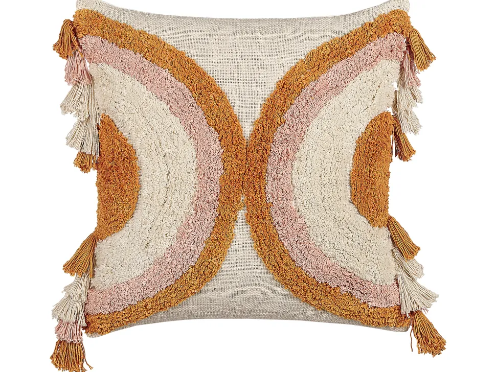 Conjunto De 2 Almofadas Decorativas Tufadas Em Algodao Multicolor 45 X 45 Cm Lablab