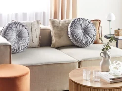 Conjunto De 2 Almofadas Decorativas Em Veludo Cinzento 40 Cm Udala