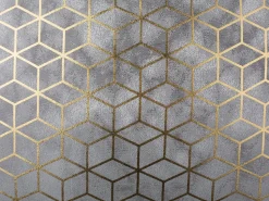 Conjunto De 2 Almofadas Decorativas Com Padrao Geometrico 45 X 45 Cm Prateada Camellia