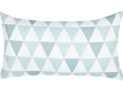 Conjunto De 2 Almofadas De Jardim Azul E Branco 40 X 70 Cm Trifos