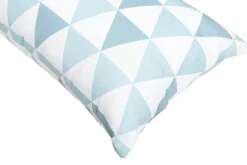 Conjunto De 2 Almofadas De Jardim Azul E Branco 40 X 70 Cm Trifos