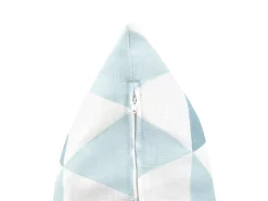 Conjunto De 2 Almofadas De Jardim Azul E Branco 40 X 70 Cm Trifos