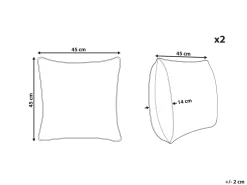 Conjunto De 2 Almofadas Decorativas Em Algodao Verde Claro Com Borlas 45 X 45 Cm Bacopa