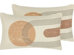 Conjunto De 2 Almofadas Decorativas Multicolor 30 X 50 Cm Nasturtium