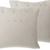 Conjunto De 2 Almofadas Decorativas Com Rebites 45 X 45 Cm Creme Gaura
