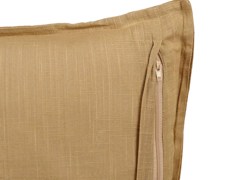 Conjunto De 2 Almofadas Decorativas Amarelo Mostarda 45 X 45 Cm Subulata