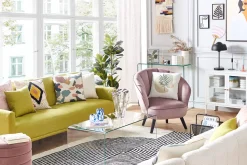 Conjunto De 2 Almofadas Decorativas Tufadas Em Algodao Multicolor 45 X 45 Cm Solanum