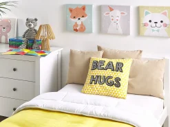 Conjunto De 2 Almofadas Decorativas Amarelas 40 X 40 Cm Radzkot