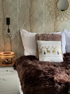 Conjunto De 2 Almofadas Decorativas Em Branco E Dourado 45 X 45 Cm Donner