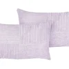 Conjunto De 2 Almofadas Decorativas Em Bombazine Violeta 47 X 27 Cm Millet