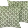 Conjunto De 2 Almofadas Decorativas Em Veludo Verde 45 X 45 Cm Rungia
