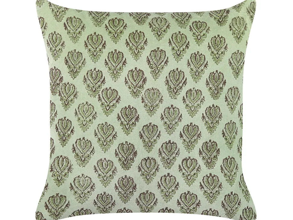 Conjunto De 2 Almofadas Decorativas Em Veludo Verde 45 X 45 Cm Rungia