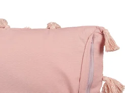 Conjunto De 2 Almofadas Decorativas Tufadas Em Algodao Rosa 45 X 45 Cm Torenia