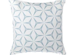 Conjunto De 2 Almofadas Decorativas Padrao Geometrico 45 X 45 Cm Azul Claro Weigela