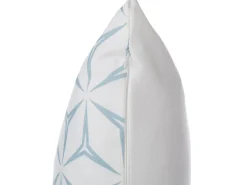 Conjunto De 2 Almofadas Decorativas Padrao Geometrico 45 X 45 Cm Azul Claro Weigela