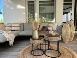 Conjunto De 2 Almofadas Decorativas 45 X 45 Cm Creme E Preto Thondi