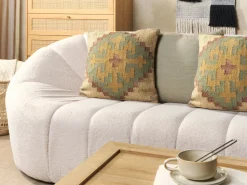 Conjunto De 2 Almofadas Decorativas Em Juta Multicolor 45 X 45 Cm Saron