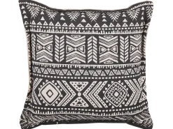 Conjunto De 2 Almofadas Decorativas Creme E Pretas 45 X 45 Cm Sirvan