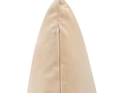 Conjunto De 2 Almofadas Decorativas Em Veludo Creme 45 X 45 Cm Talinum