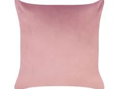 Conjunto De 2 Almofadas Decorativas Em Veludo Rosa 45 X 45 Cm Caranday