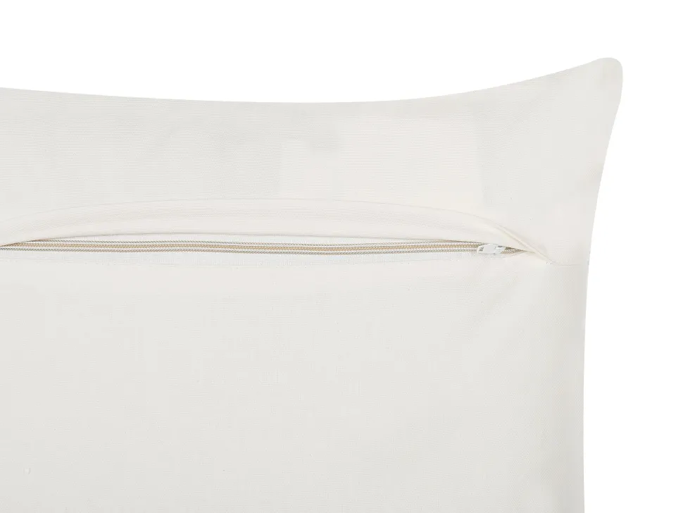 Conjunto De 2 Almofadas Decorativas Azul E Creme 45 X 45 Cm Koodal