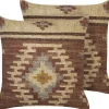 Conjunto De 2 Almofadas Decorativas Em Juta Multicolor 45 X 45 Cm Beel