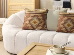 Conjunto De 2 Almofadas Decorativas Em Juta Multicolor 45 X 45 Cm Beel