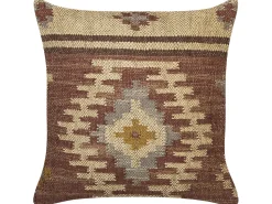 Conjunto De 2 Almofadas Decorativas Em Juta Multicolor 45 X 45 Cm Beel