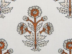 Conjunto De 2 Almofadas Decorativas Com Padrao De Flores Em Algodao Branco 45 X 45 Cm Omorika