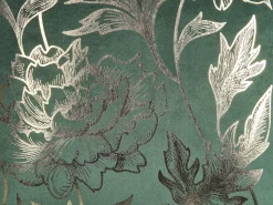 Conjunto De 2 Almofadas Decorativas Em Veludo Verde E Dourado 45 X 45 Cm Daffodil