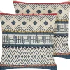 Conjunto De 2 Almofadas De Algodao Com Padrao Geometrico 50 X 50 Cm Multicolor Souk