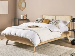 Conjunto De 2 Almofadas Decorativas Em Algodao Creme E Preto Com Padrao Geometrico 45 X 45 Cm Myrtus
