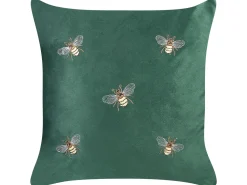 Conjunto De 2 Almofadas Decorativas Em Veludo Verde 45 X 45 Cm Talinum