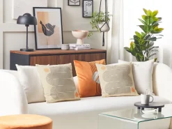 Conjunto De 2 Almofadas Decorativas Multicolor 45 X 45 Cm Calibrachoa