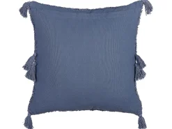Conjunto De 2 Almofadas Decorativas Tufadas Em Algodao Azul 45 X 45 Cm Avium
