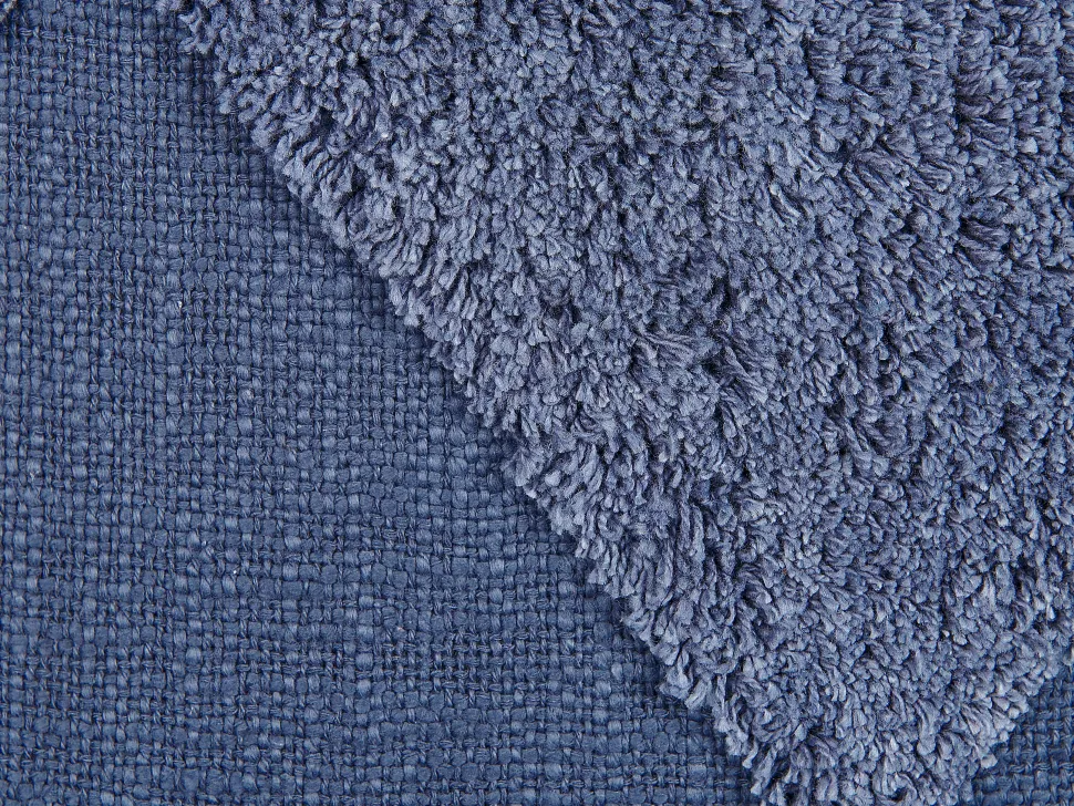 Conjunto De 2 Almofadas Decorativas Tufadas Em Algodao Azul 45 X 45 Cm Avium