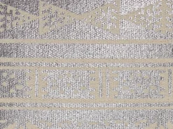 Conjunto De 2 Almofadas De Algodao Com Padrao Geometrico 50 X 50 Cm Prateado Oujda