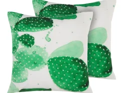 Conjunto De 2 Almofadas De Jardim Verde 45 X 45 Cm Ostina